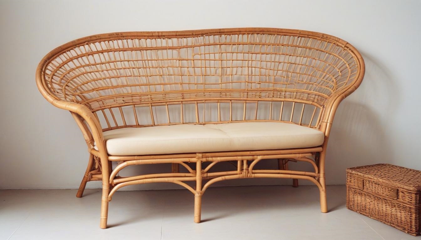 rattan settee